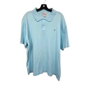 Lilly Pulitzer Pima Cotton Polo Shirt Mens XL Blue Golf Tennis Coastal Preppy